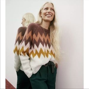 MADEWELL Chevron Wool/Alpaca Blend Sweater